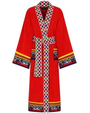 Dolce & Gabbana Terry Belted Bathrobe - Red
