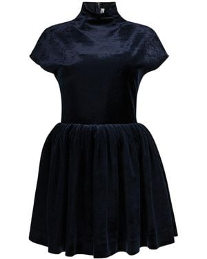 Alaïa Alaïa Velvet Mini Dress - Black