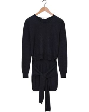 Lemaire Trompe L'Oeil Crewneck Jumper - Blue
