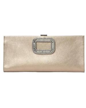 Roger Vivier Pilgrim Small Clutch Bag - Natural