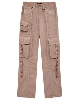 Blumarine Low-Rise Cargo Pants - Natural