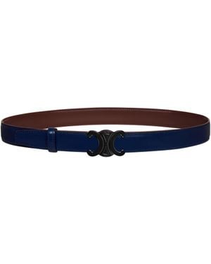 Celine Triomphe Buckle Reversible Strap 25Mm - Blue