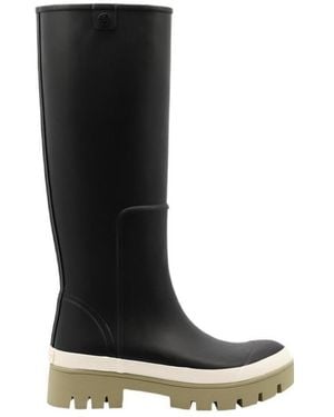 Tory Burch Ridged Rubber Sole Boots - Black