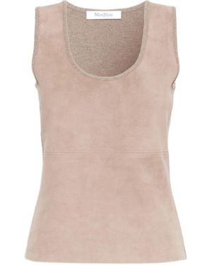 Max Mara Wool And Cashmere Top - Natural