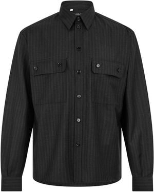 Dolce & Gabbana Long-Sleeve Printed Shirt - Black