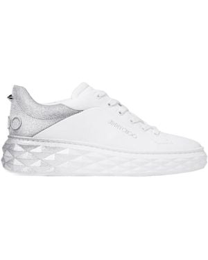 Jimmy Choo Diamond Maxi/F Ii Leather Sneaker - White