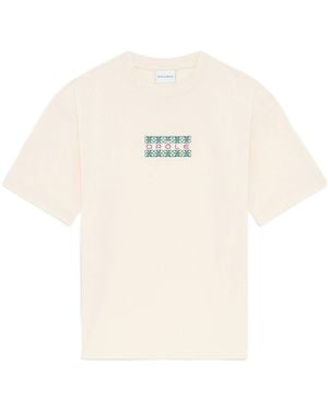 Drole de Monsieur Embroidered-Logo T-Shirt - White