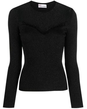 RED Valentino Sheer-Panel Detail Jumper - Black