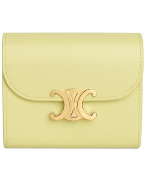Celine Small Flap Wallet Triomphe - Yellow