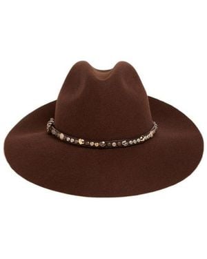 Golden Goose Studded-Strap Wide Brim Hat - Brown