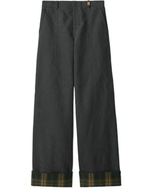 Burberry Belt-Loop Casual Pants - Gray