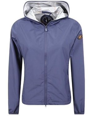 Save The Duck Lightweight Hooded Jacket - Blue