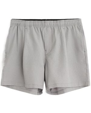 Our Legacy Seersucker Pleated Shorts - Grey