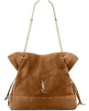 Saint Laurent Jamie Shopping Suede Tote Bag - Brown