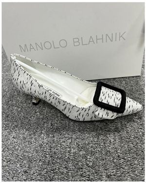Manolo Blahnik Logo High Heels - Gray