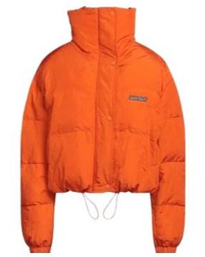 Isabel Marant Solid Color High-Neck Down Jacket - Orange