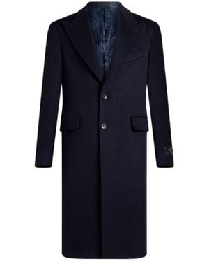 Etro Cashmere Coat - Blue