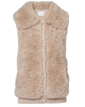 Yves Salomon Shearling Vest - Natural