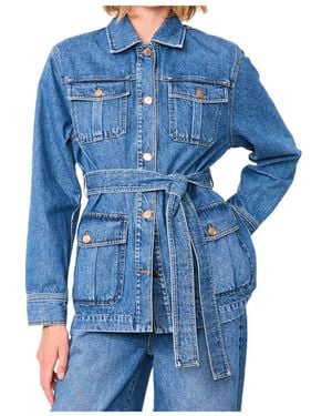 Officine Generale Long-Sleeved Denim Jacket - Blue