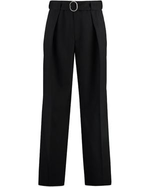 Jil Sander Belt Ring Casual Pants - Black