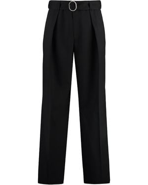Jil Sander Belt Ring Casual Trousers - Black