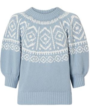 Altuzarra Howard Fair Isle-Knit - Blue