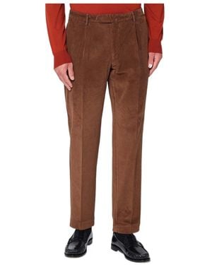 Biagio Santaniello Belt Loops Casual Trousers - Brown