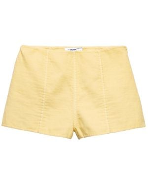 Prada Zip-Up Shorts - Natural