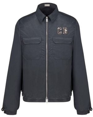 Dior Dark Zipper Casual Jacket - Blue