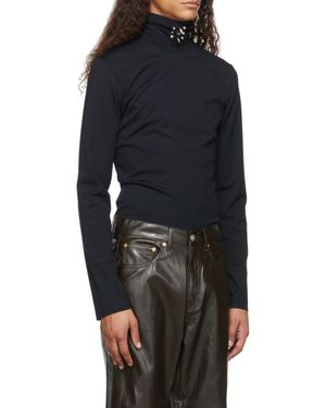 we11done High-Necked Pullover - Black