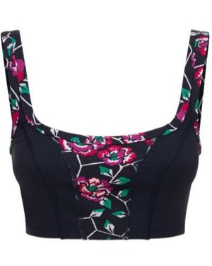 Isabel Marant Taceya Printed Tech Sports Bra - Blue