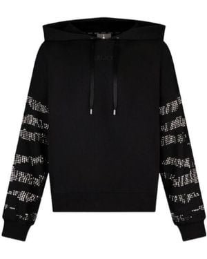 Liu Jo Long-Sleeve Drawstring Hoodie - Black
