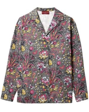Gucci Punk Floral-Print Cotton Shirt - Multicolour