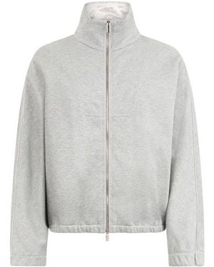 Peserico Zip-Up Funnel Neck Sweatshirt - Gray