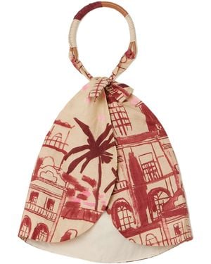 Johanna Ortiz Printed Linen Halterneck Top - Red