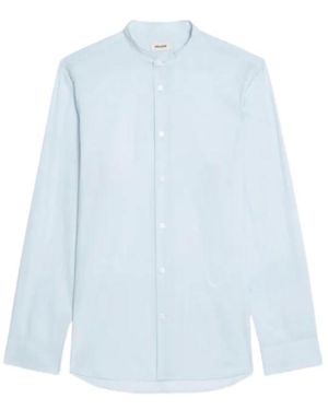 Zadig & Voltaire Officier Voile Cotton Shirt - Blue