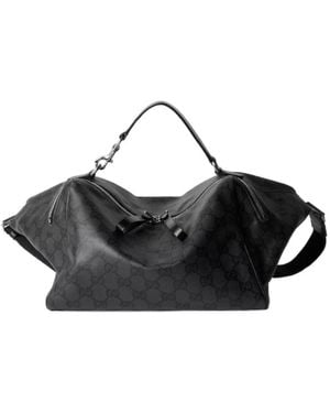 Gucci Small Crossbody Bag With Web - Black