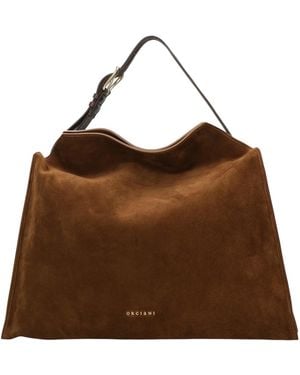 Orciani Top-Handle Shoulder Bag - Brown