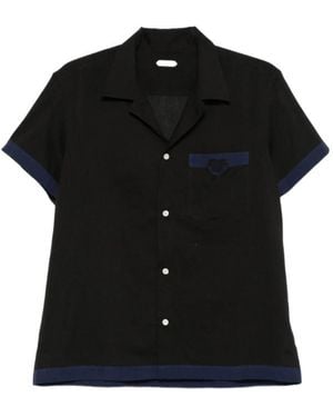 Bode Heart-Shaped Embellished Short-Sleeved Shirt - Black