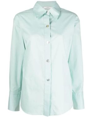 Vince Tie Back Long Sleeved Buttoned Shirt - Blue