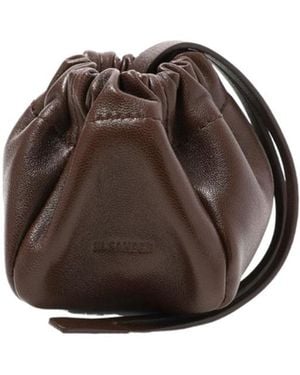 Jil Sander Logo Coin Purse - Brown