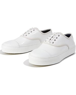 Celine Lace-Up Trainers - White