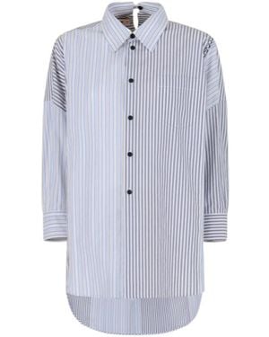 Marni Striped Long-Sleeve Shirt - Blue