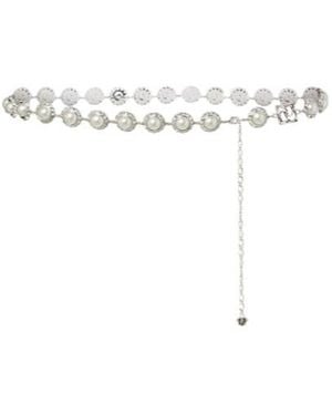 Magda Butrym Crystal-Embellished Faux Pearl Belt - White