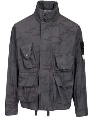 Stone Island Faded Camo Ripstop Jacket - Grey