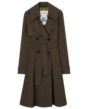 Burberry Long Gabardine Pembury Trench Coat - Brown