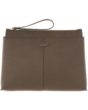 Tod's Document Holder Pouch - Brown