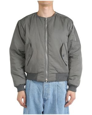 Dries Van Noten Zip-Up Crewneck Jacket - Grey