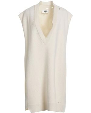 MM6 by Maison Margiela Solidcolor Wool Sleeveless Dress - White