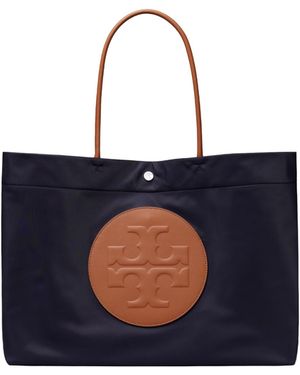 Tory Burch Ella Twist Reversible Tote - Blue